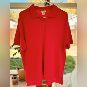 LL Bean Polo Shirt - Red - Men's Med